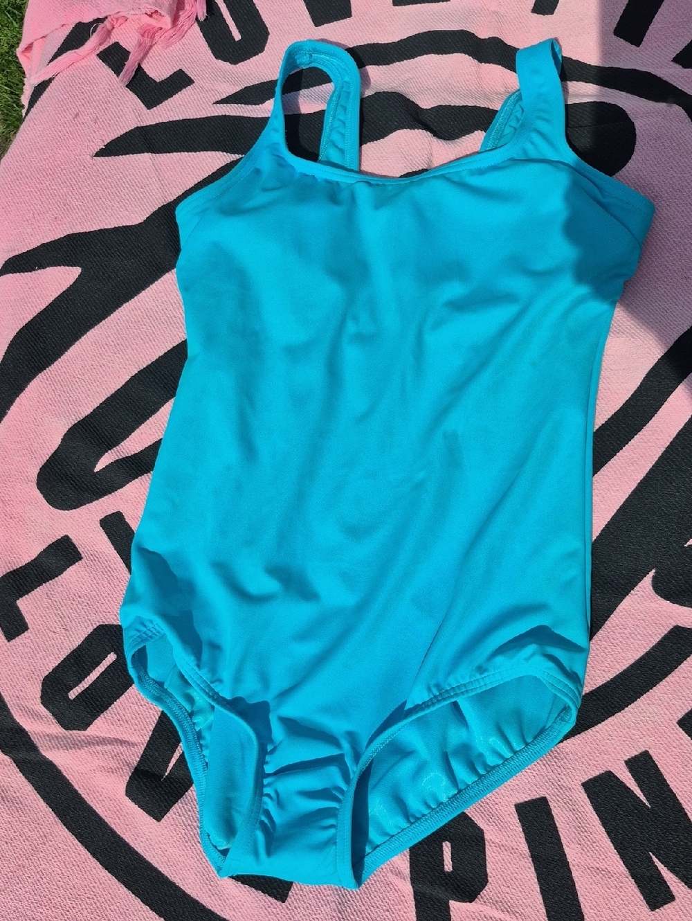 Lands End Women's Bright Turquoise One-Piece Swimsuit 6P